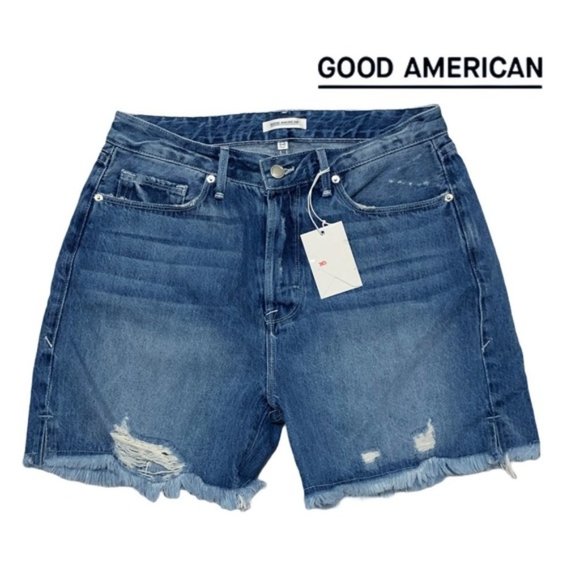 Good American Pants - Good American High Waist Cut Off Shorts 6/28